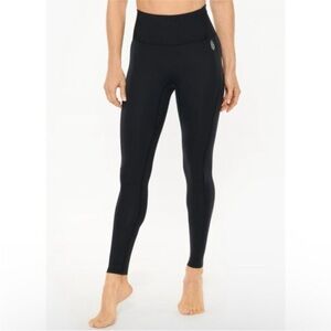 Free People Movement Black Ruched Waistband Pants